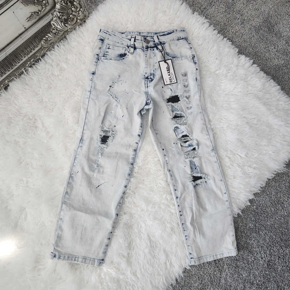 Rue21 Men Relaxed Crop Jeans Size 26x30. New.